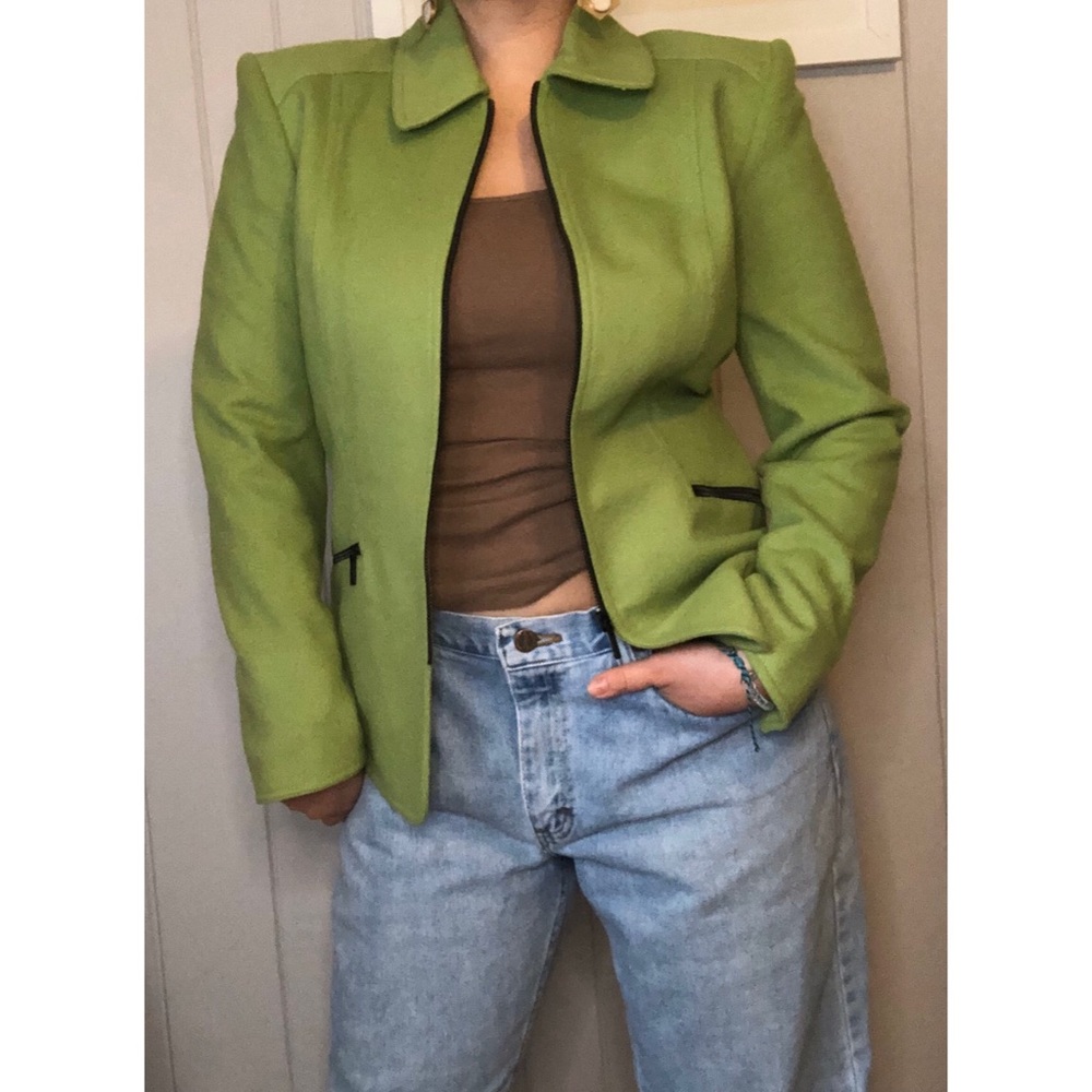 Vintage lime green business jacket!
